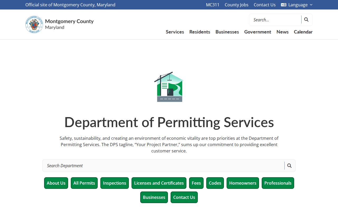 Montgomery Village public records request instructions for permits